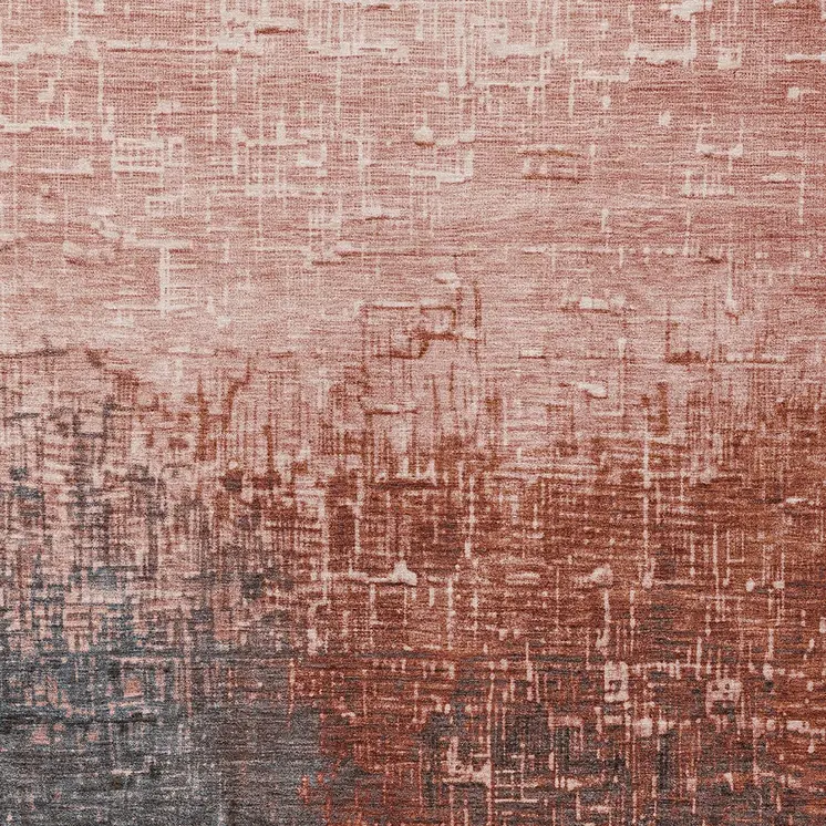 8' X 10' Blush And Dark Gray Ombre Washable Indoor Outdoor Area Rug