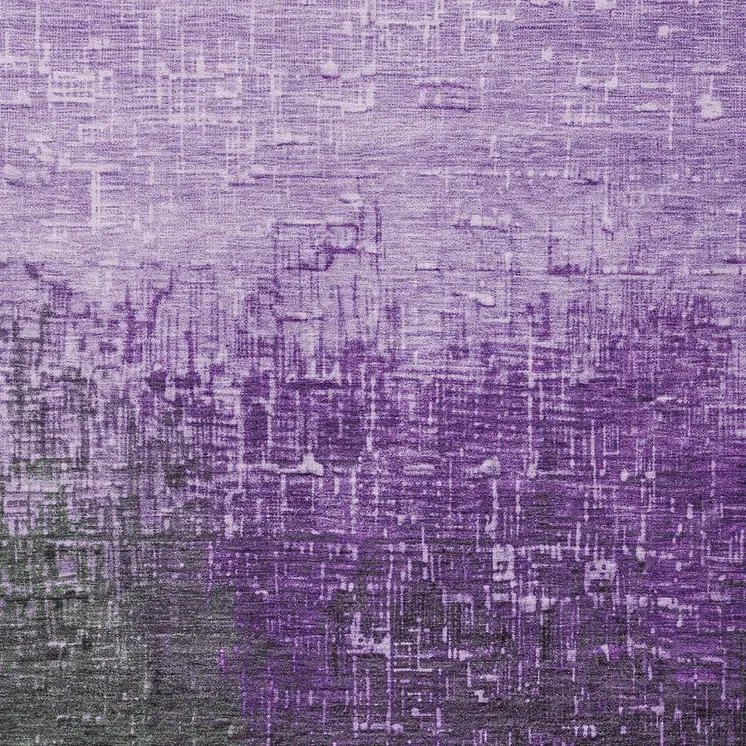 8' X 10' Purple And Dark Gray Ombre Washable Indoor Outdoor Area Rug