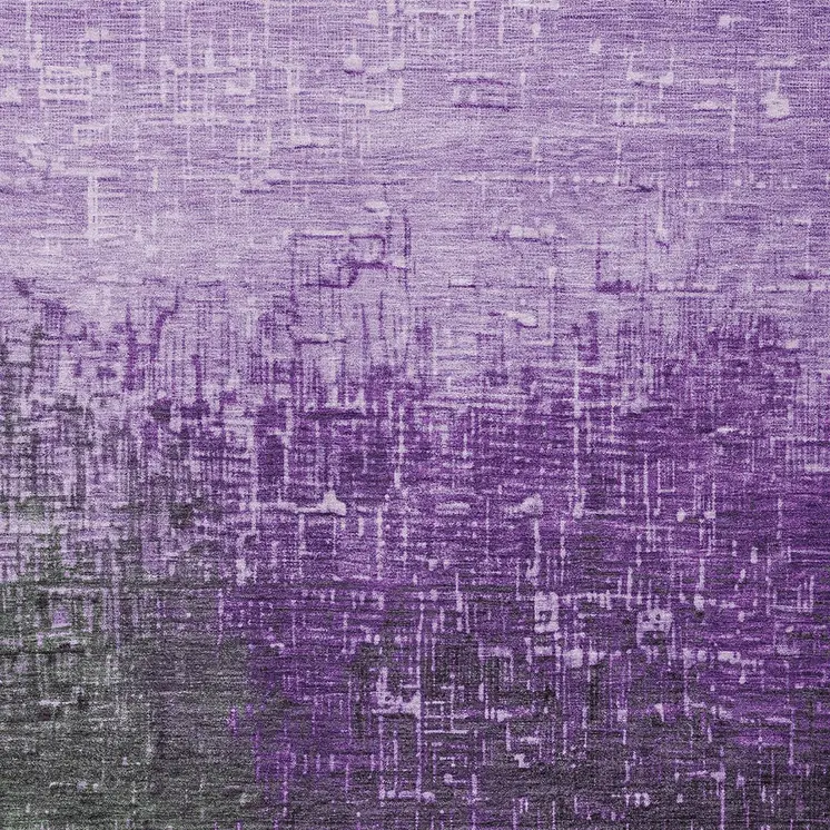 10' X 14' Purple And Dark Gray Ombre Washable Indoor Outdoor Area Rug
