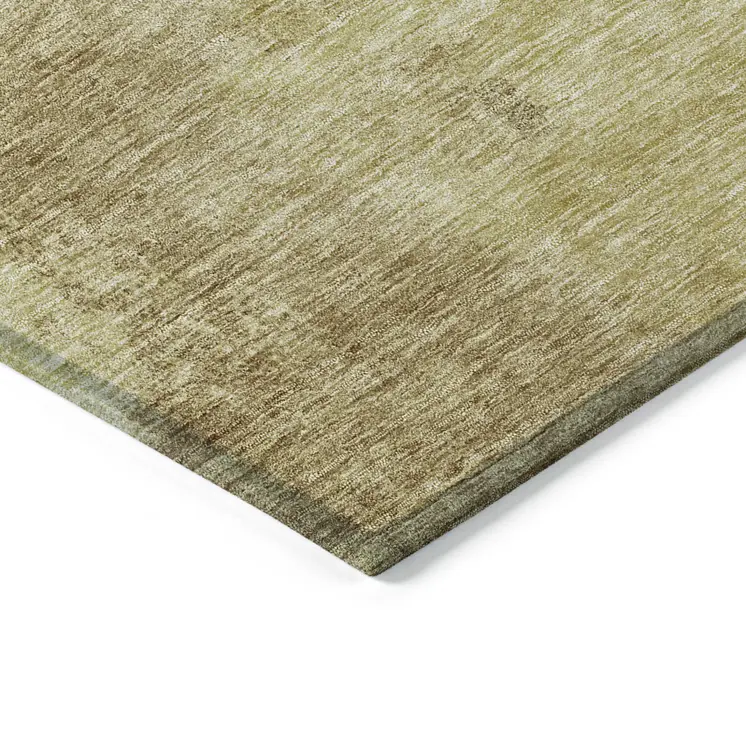 3' X 5' Brown And Light Yellow Abstract Washable Indoor Outdoor Area Rug
