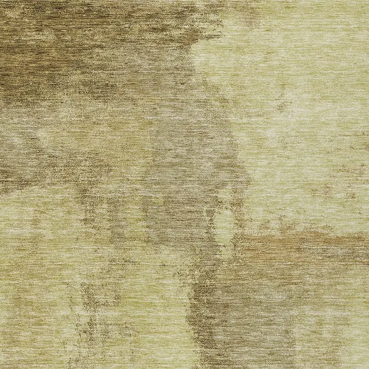8' X 10' Brown And Light Yellow Abstract Washable Indoor Outdoor Area Rug
