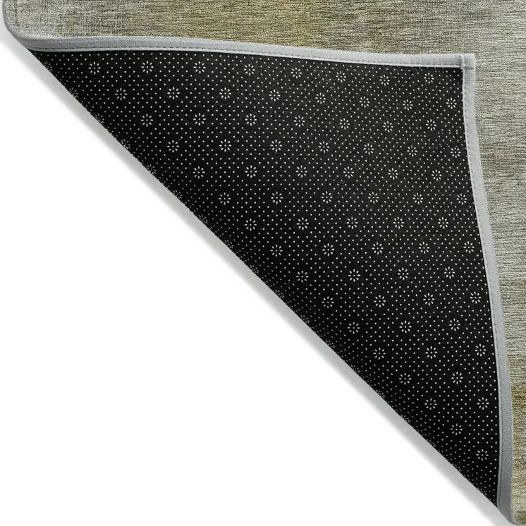 10' X 14' Pewter And Light Yellow Abstract Washable Indoor Outdoor Area Rug
