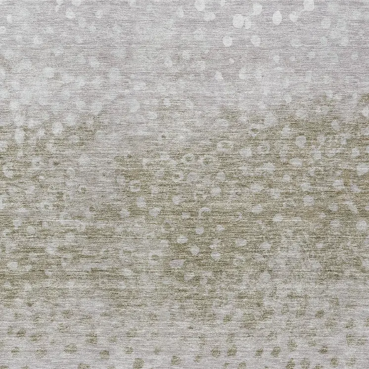 8' X 10' Taupe Green And Ivory Abstract Washable Indoor Outdoor Area Rug