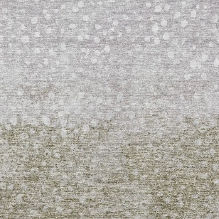 10' X 14' Taupe Green And Ivory Abstract Washable Indoor Outdoor Area Rug