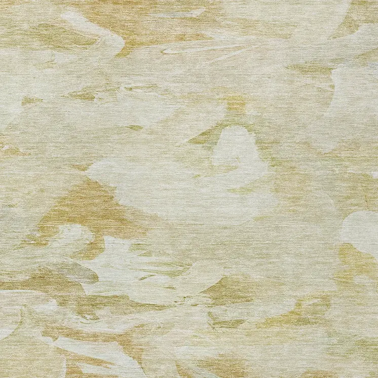 3' X 5' Beige Light Green And Brown Abstract Washable Indoor Outdoor Area Rug