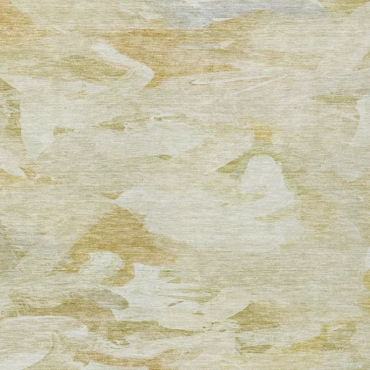 5' X 8' Beige Light Green And Brown Abstract Washable Indoor Outdoor Area Rug