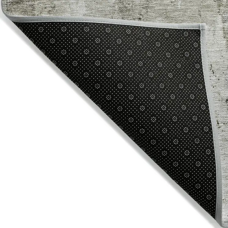 8' X 10' Taupe Ivory And Gray Abstract Washable Indoor Outdoor Area Rug