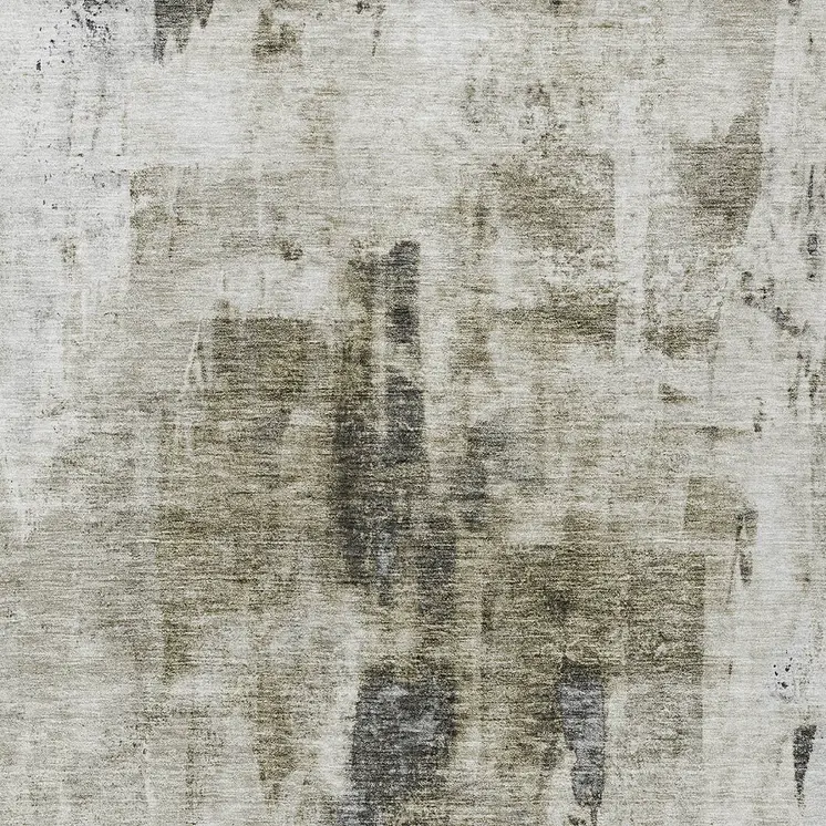 9' X 12' Taupe Ivory And Gray Abstract Washable Indoor Outdoor Area Rug
