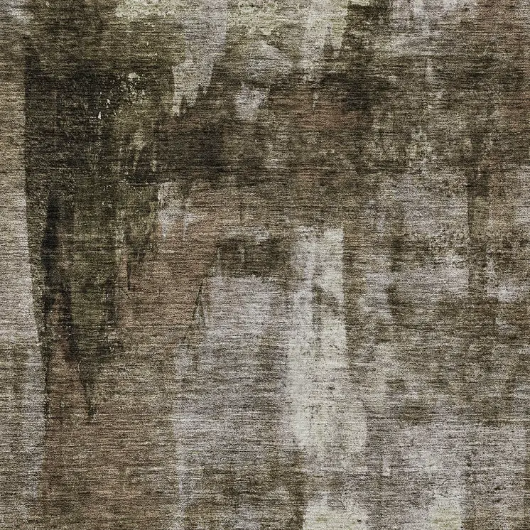 10' X 14' Brown Black And Beige Abstract Washable Indoor Outdoor Area Rug