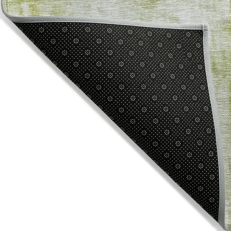 8' X 10' Sage Ivory And Brown Abstract Washable Indoor Outdoor Area Rug