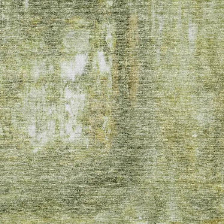 9' X 12' Sage Ivory And Brown Abstract Washable Indoor Outdoor Area Rug