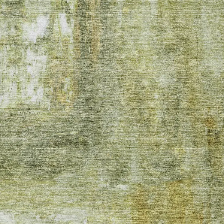 10' X 14' Sage Ivory And Brown Abstract Washable Indoor Outdoor Area Rug