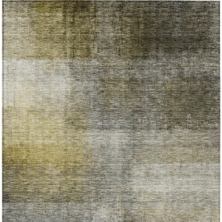 10' X 14' Taupe Gray And Black Abstract Washable Indoor Outdoor Area Rug