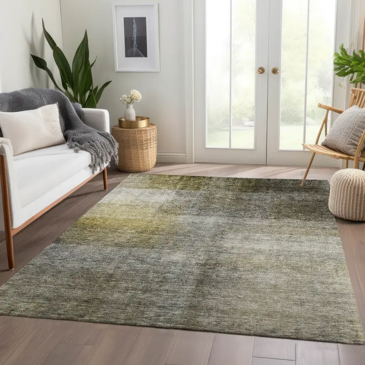 10' X 14' Taupe Gray And Black Abstract Washable Indoor Outdoor Area Rug