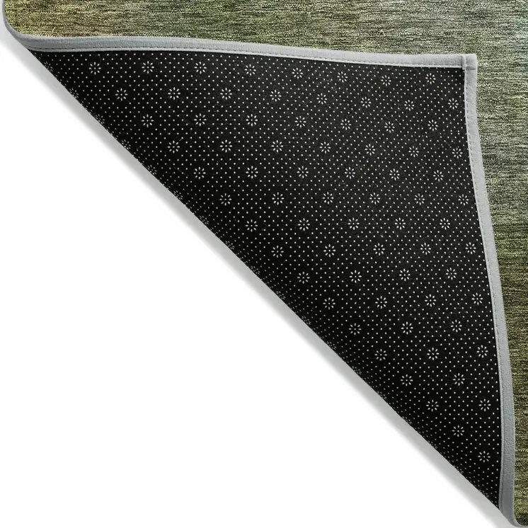 8' X 10' Green Copper And Beige Abstract Washable Indoor Outdoor Area Rug