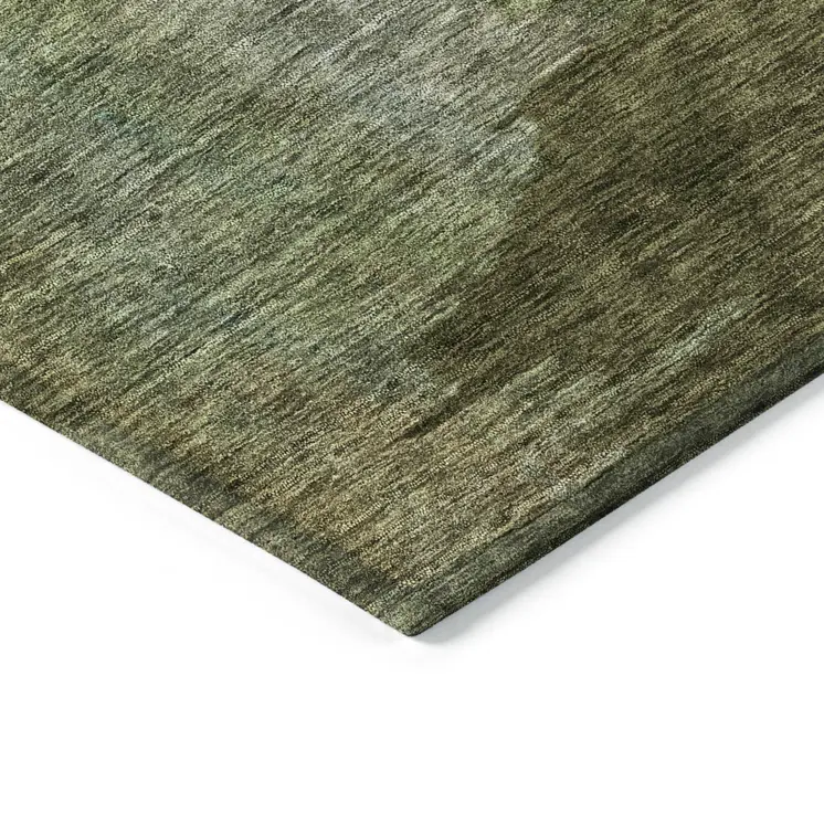 8' X 10' Green Copper And Beige Abstract Washable Indoor Outdoor Area Rug