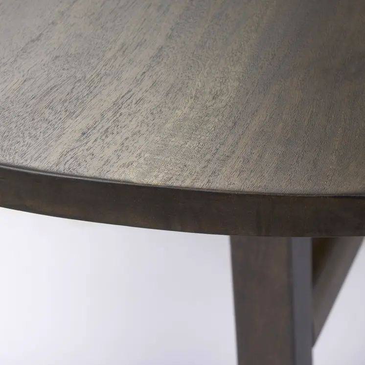 94" Dark Brown Solid Wood Trestle Base Oval Dining Table