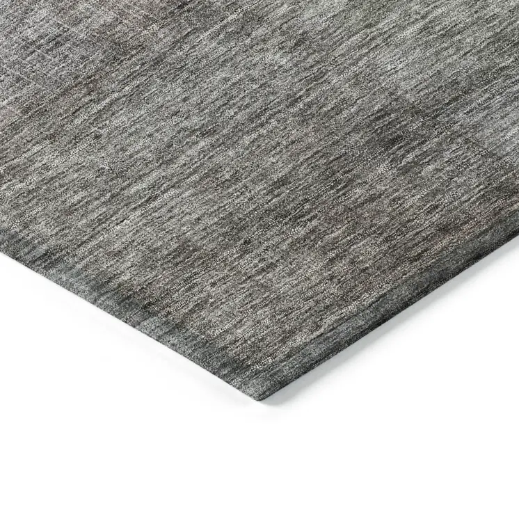 9' X 12' Brown Green And Blue Abstract Washable Indoor Outdoor Area Rug