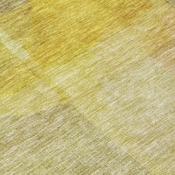 8' Gold Green And Brown Round Abstract Washable Indoor Outdoor Area Rug