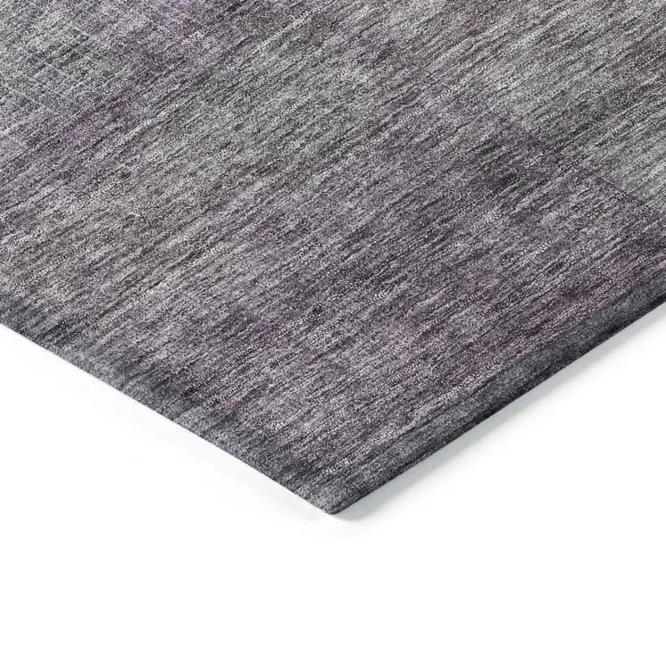 8' X 10' Purple Gray And Green Abstract Washable Indoor Outdoor Area Rug