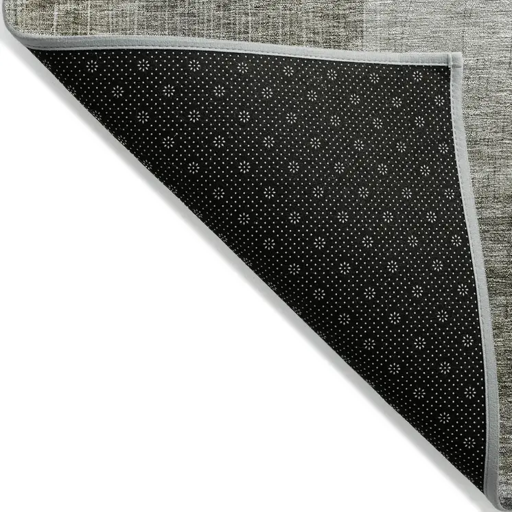 3' X 5' Taupe Gray And Green Abstract Washable Indoor Outdoor Area Rug