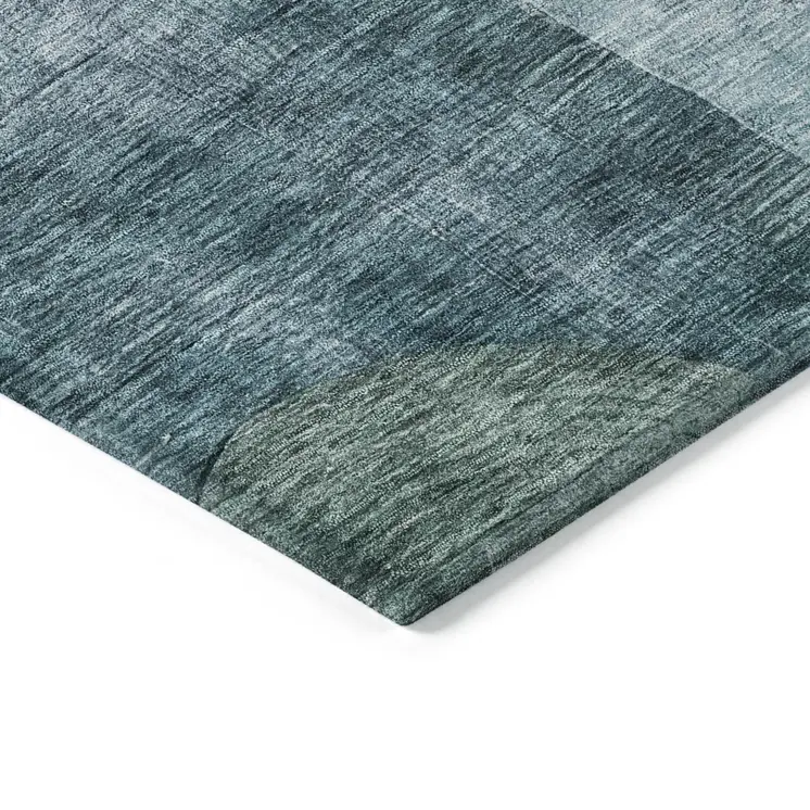5' X 8' Green Copper And Purple Geometric Washable Indoor Outdoor Area Rug