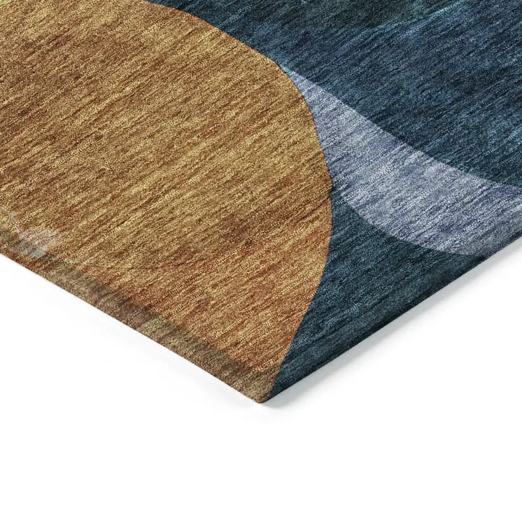 3' X 5' Green Pink And Gray Abstract Washable Indoor Outdoor Area Rug