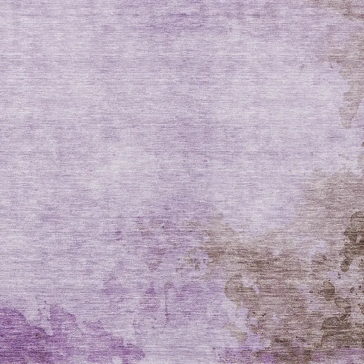 3' X 5' Lavender Brown And Ivory Abstract Washable Indoor Outdoor Area Rug