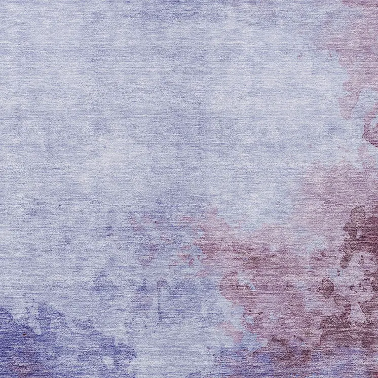 5' X 8' Purple And Lavender Abstract Washable Indoor Outdoor Area Rug