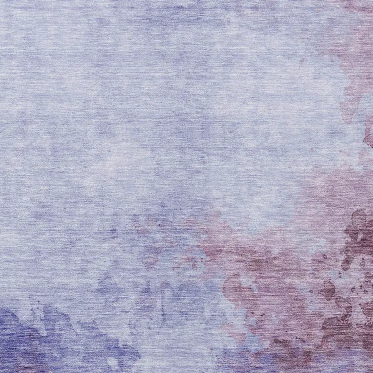 8' X 10' Purple And Lavender Abstract Washable Indoor Outdoor Area Rug