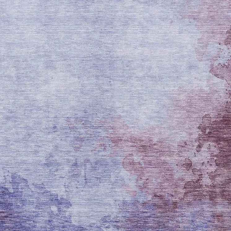 9' X 12' Purple And Lavender Abstract Washable Indoor Outdoor Area Rug