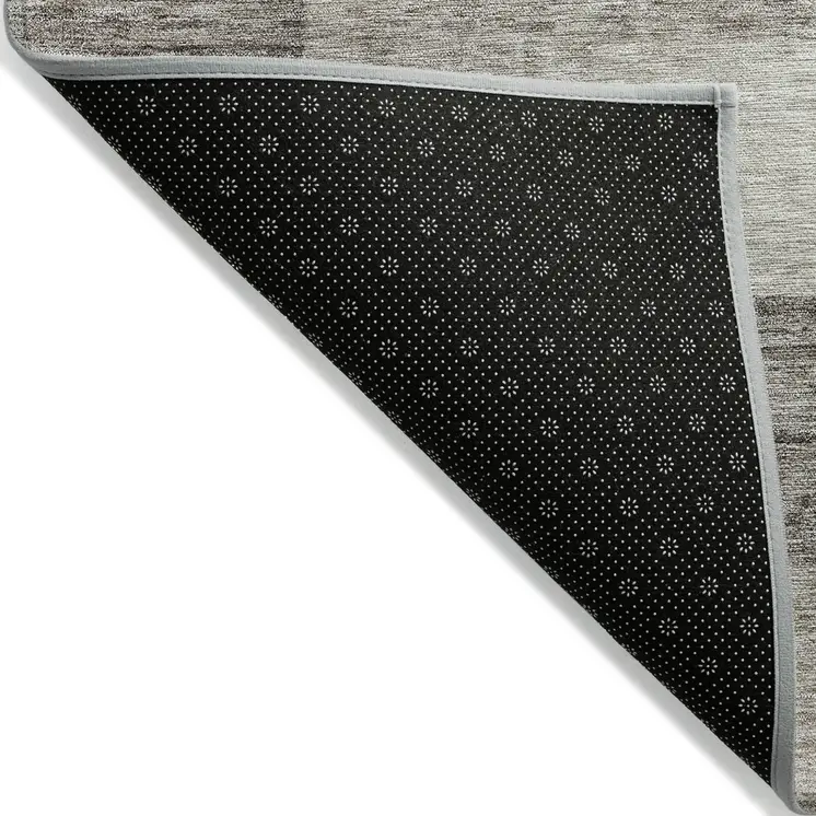 3' X 5' Beige And Gray Geometric Washable Indoor Outdoor Area Rug
