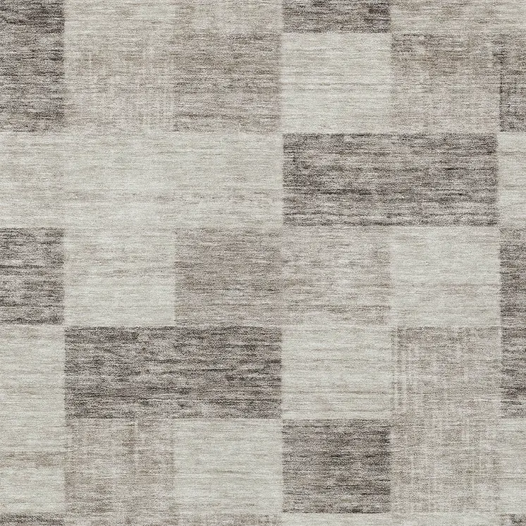 3' X 5' Beige And Gray Geometric Washable Indoor Outdoor Area Rug