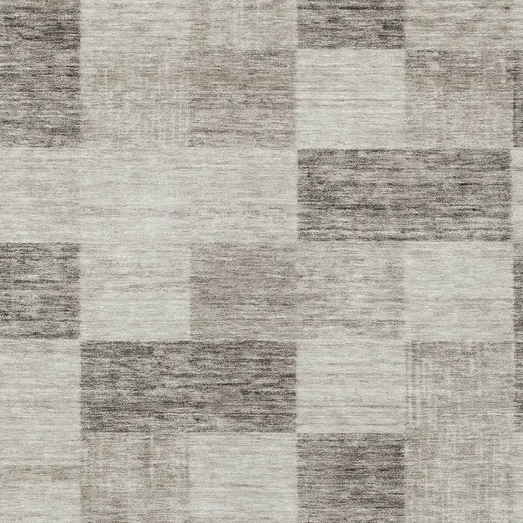 9' X 12' Beige And Gray Geometric Washable Indoor Outdoor Area Rug