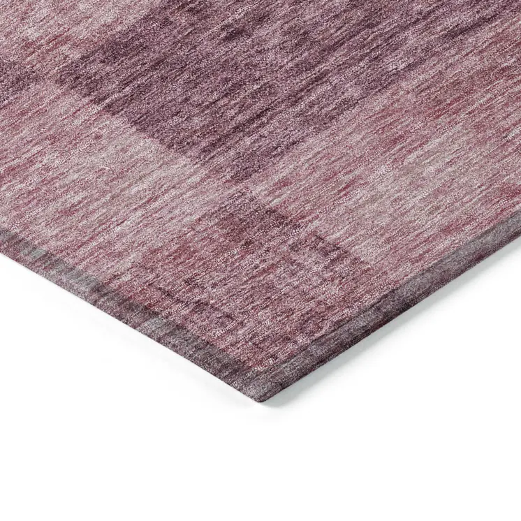 3' X 5' Blush And Pink Geometric Washable Indoor Outdoor Area Rug