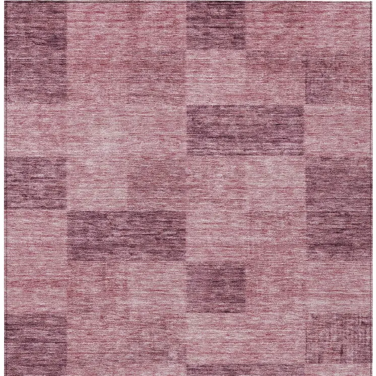 3' X 5' Blush And Pink Geometric Washable Indoor Outdoor Area Rug