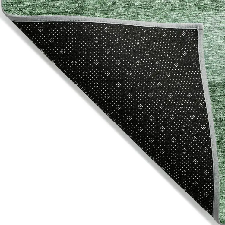 8' X 10' Light Green And Dark Green Geometric Washable Indoor Outdoor Area Rug