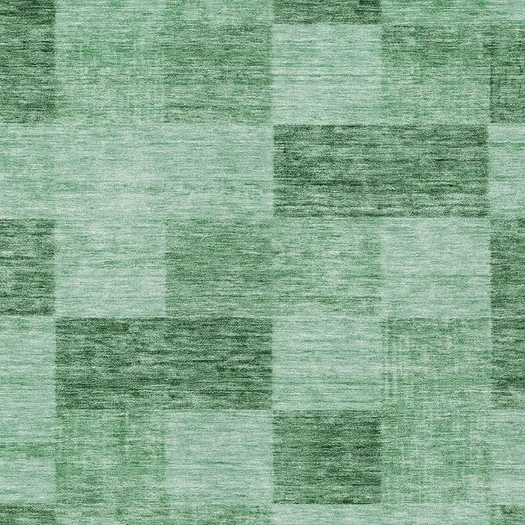 8' X 10' Light Green And Dark Green Geometric Washable Indoor Outdoor Area Rug