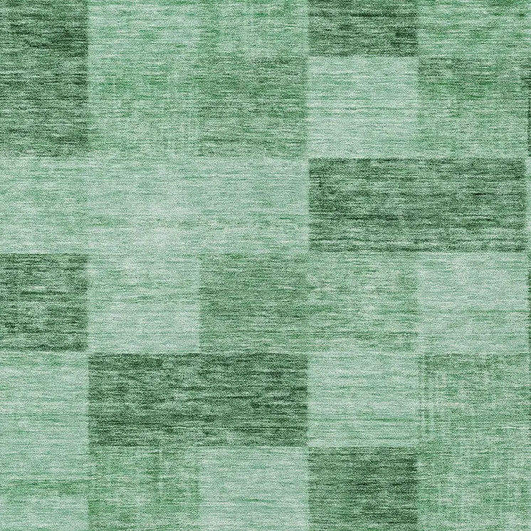 9' X 12' Light Green And Dark Green Geometric Washable Indoor Outdoor Area Rug