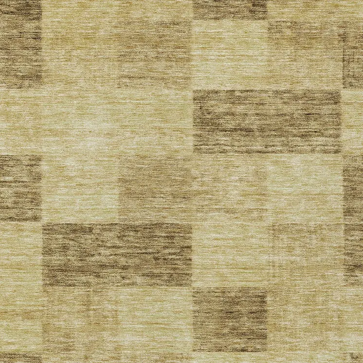 8' X 10' Gold And Brown Geometric Washable Indoor Outdoor Area Rug