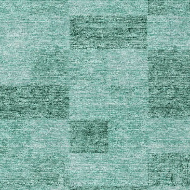 8' X 10' Blue And Aqua Geometric Washable Indoor Outdoor Area Rug
