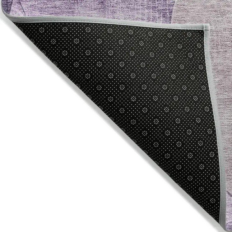 5' X 8' Purple And Lavender Geometric Washable Indoor Outdoor Area Rug