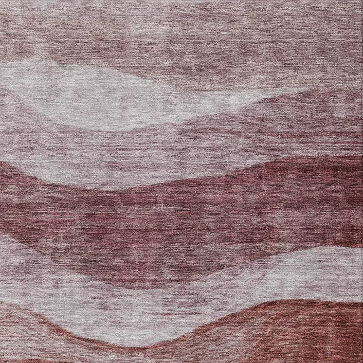 5' X 8' Blush And Brown Abstract Washable Indoor Outdoor Area Rug