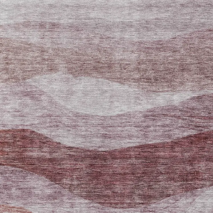 9' X 12' Blush And Brown Abstract Washable Indoor Outdoor Area Rug