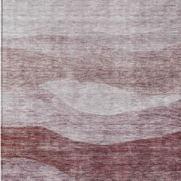 10' X 14' Blush And Brown Abstract Washable Indoor Outdoor Area Rug