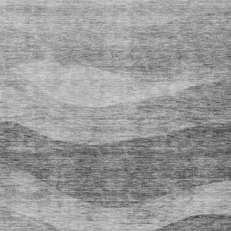 3' X 5' Gray And Charcoal Abstract Washable Indoor Outdoor Area Rug