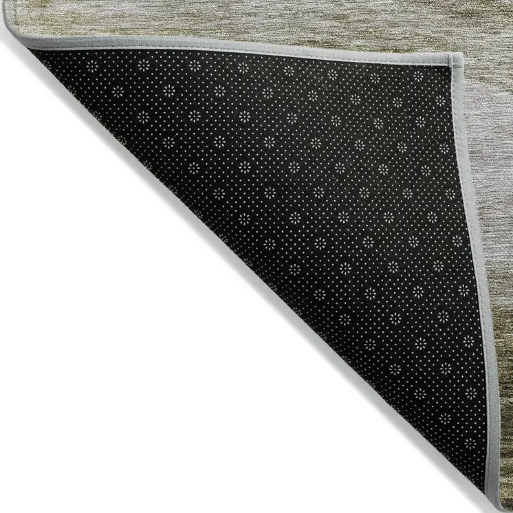 3' X 5' Taupe And Beige Abstract Washable Indoor Outdoor Area Rug