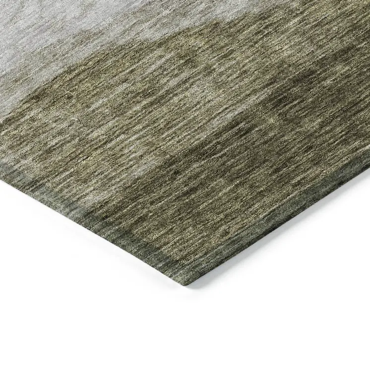3' X 5' Taupe And Beige Abstract Washable Indoor Outdoor Area Rug