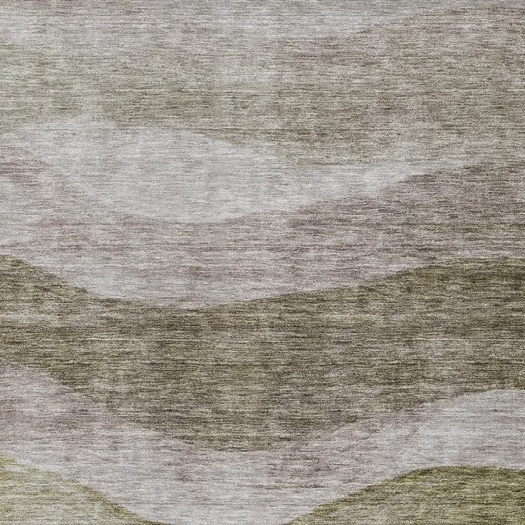 5' X 8' Taupe And Beige Abstract Washable Indoor Outdoor Area Rug
