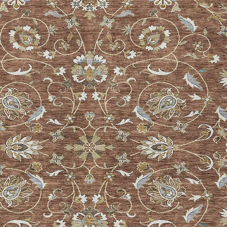 9' X 12' Brown Ivory And Gray Moroccan Washable Indoor Outdoor Area Rug